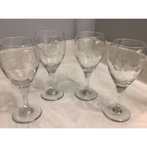 SALE!  CLEARANCE!   4 Avon Lead Crystal Hummingbird 8oz stemware
